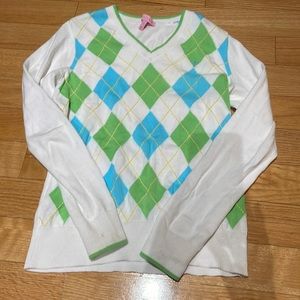 Lilly Pulitzer argyle sweater